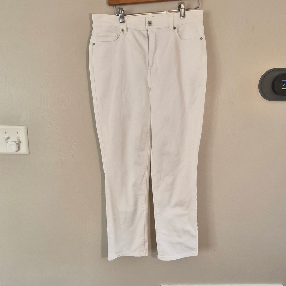 Eddie Bauer Voyager High Rise Womens Crop Jeans Sz 10 Minimalist Preppy Capsule